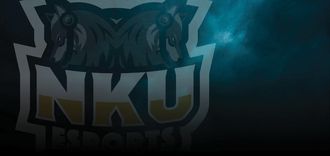 NKU Esports logo and blue background